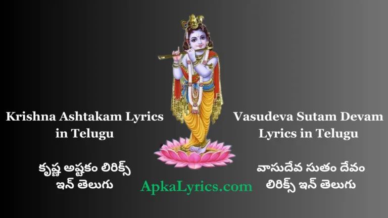 Vasudeva Sutam Devam Lyrics in Telugu